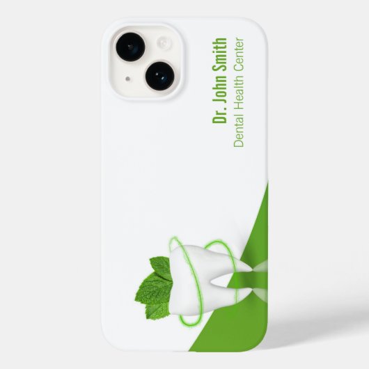 Mint Leaf Tooth Medical Professional Dental Case-Mate iPhone Case (Achterkant)