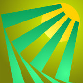 Mint Leafs Over Honey Melon Floating in Chartreuse Kussen