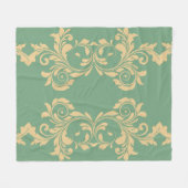 Mint Leaves Fleece Deken (Voorkant (Horizontaal))