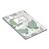 Mint Leaves Pattern Gepersonaliseerd Notitieboek (Rechterzijde)