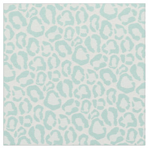 Mint Leopard Animal Print Stof