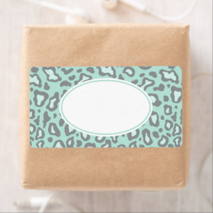 Mint Leopard Labels
