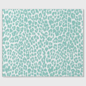 Mint Leopard Pattern Cadeaupapier (Vlak)