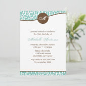 Mint Leopard Print Birthday Kaart (Staand voorkant)