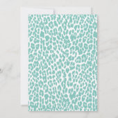 Mint Leopard Print Birthday Kaart (Achterkant)