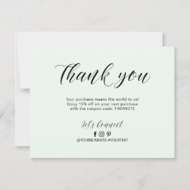 Mint Lettering Zakelijk Pakket Bedankkaart