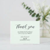 Mint Lettering Zakelijk Pakket Bedankkaart (Staand voorkant)