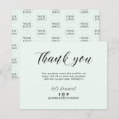 Mint Lettering Zakelijk Pakket Bedankkaart (Voorkant / Achterkant)