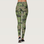 Mint licht Groen Camouflage PERSONALISEREN Leggings (Achterkant)