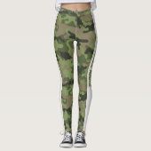Mint licht Groen Camouflage PERSONALISEREN Leggings (Voorkant)