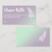 Mint & Lila Ombre Baby shower Luier Raffle Kaarten (Voorkant / Achterkant)