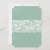 Mint Linen Print & White Lace Vrijgezellenfeest In Kaart (Achterkant)