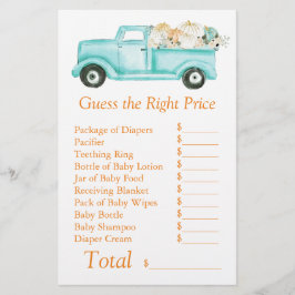 Mint Little Pumpkin Baby shower Raad de juiste pri