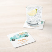 Mint Little Pumpkin Schattige Baby shower Kartonnen Onderzetters (Insitu)