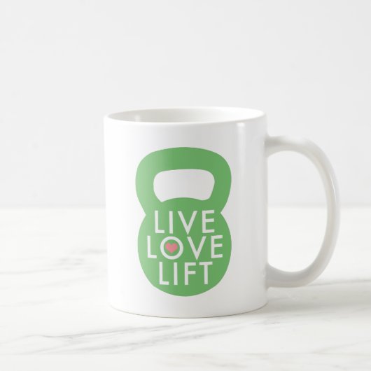 Mint "Live Love Lift" Koffiemok (Rechts)