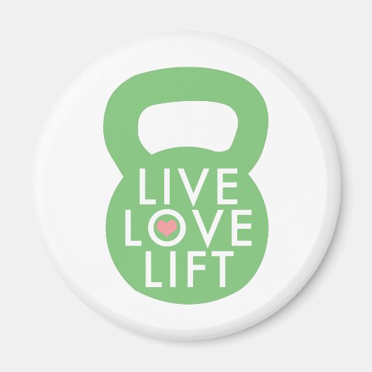 Mint "Live Love Lift" Magneet (Voorkant)