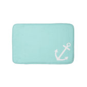 Mint Love Anchor Nautical Badmat (Voorkant)