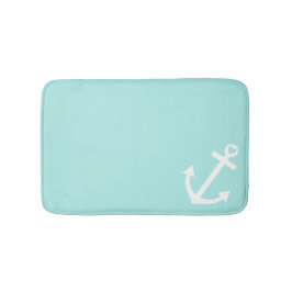 Mint Love Anchor Nautical Badmat