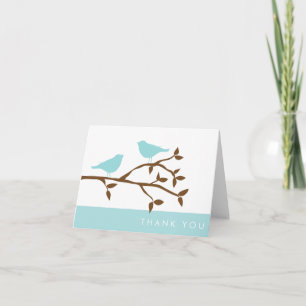 Mint Love Birds Bedankkaartjes Bedankkaart