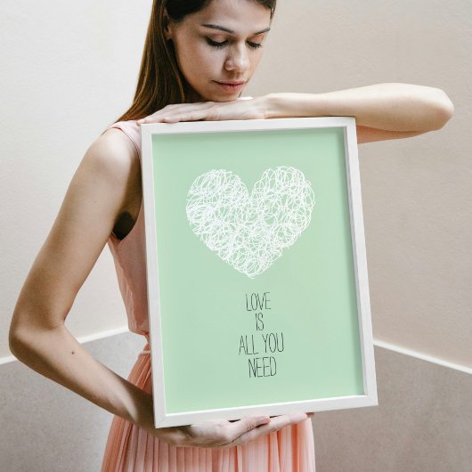 Mint Love is alles wat je nodig hebt, Valentijnsda Poster