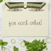 Mint Love Nanaimo Bars Dessert Food Theedoek (Gevouwen)