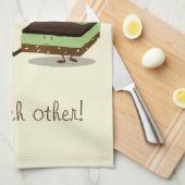 Mint Love Nanaimo Bars Dessert Food Theedoek (Quarter Fold)