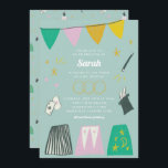 Mint Magic Show Bar Bat Mitzvah Uitnodiging<br><div class="desc">Verfijn uw gasten met een show-tegenhoudend Magisch Show thema. Dit speelse ontwerp is voorzien van handgetekende illustraties vol leuke en opvallende magie op een prachtige mint-achtergrond! Pas uw eigen partijdetails aan en rond de partij met de volledige de partijlevering van het Show van de Magic.</div>