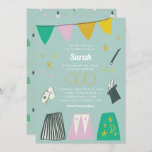 Mint Magic Show Bar Bat Mitzvah Uitnodiging