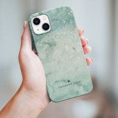 Mint Marmer en Glitter Printen Texture Case-Mate iPhone Case