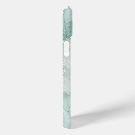 Mint Marmer en Glitter Printen Texture Case-Mate iPhone Case (Achterkant / Rechts)