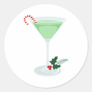 Mint Martini Ronde Sticker