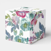 Mint & Mauve bloemige waterverf Bedankdoosjes (Achterkant)