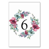 Mint & Mauve floral Waterverf Wedding Kaart (Achterkant)