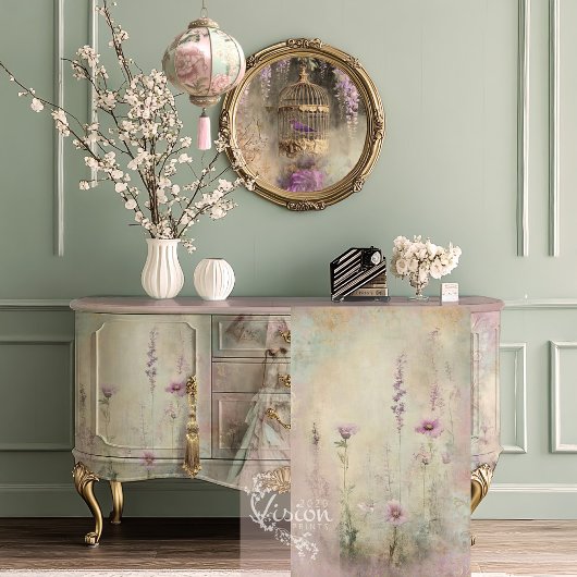 Mint Mauve Romance, Bloemenveld, Kolibrie Tissuepapier