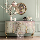 Mint Mauve Romance, Damask met reliëf effect Tissuepapier
