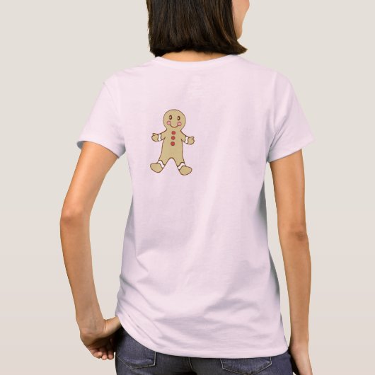 Mint Merry kerst Gingerbrood Cookie Nightgown T-shirt (Achterkant)