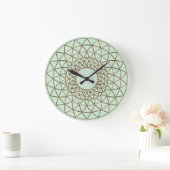Mint Metallic Cirkel Patroon Acrylwandklok Grote Klok (Huis)