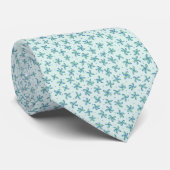 Mint Mini Floral Print Stropdas (Opgerold)