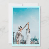 Mint Minimal Save the Date Elegante Verloving Kaart (Voorkant)