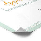 Mint minimalistisch gebarentaal van de partij die poster (Hoek)