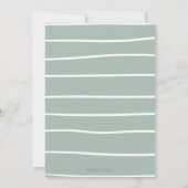 Mint minimalistisch tandvlees neutraal Baby shower Kaart (Achterkant)