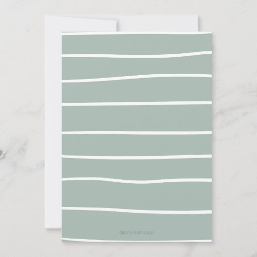 Mint minimalistisch tandvlees neutraal Baby shower Kaart (Achterkant)