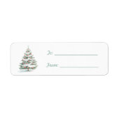 Mint Mocha Brown Christmas Tree Etiket (Voorkant)