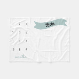 Mint Modern bekijk me groeien mijlpaal foto prop Fleece Deken