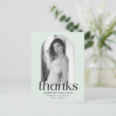 Mint Modern Minimalist Photo Afstuderen Hartelijk  Briefkaart (Staand voorkant)