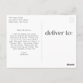 Mint Modern Minimalist Photo Afstuderen Hartelijk  Briefkaart (Achterkant)