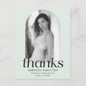 Mint Modern Minimalist Photo Afstuderen Hartelijk  Briefkaart (Voorkant)