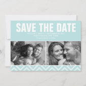 Mint Modern Wedding sparen de Datum Save The Date (Voorkant)