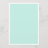 Mint moderne bruiloft. Eenvoudig minimalistisch sc Menu (Achterkant)