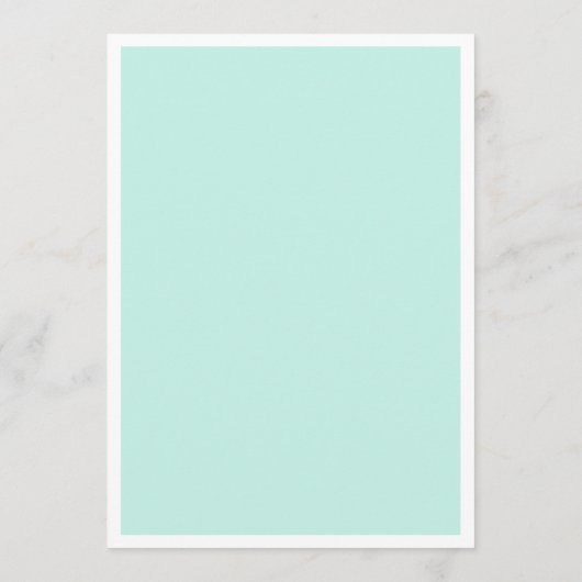 Mint moderne bruiloft. Eenvoudig minimalistisch sc Menu (Achterkant)